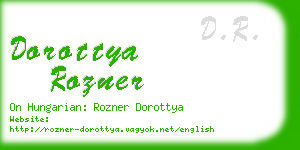 dorottya rozner business card